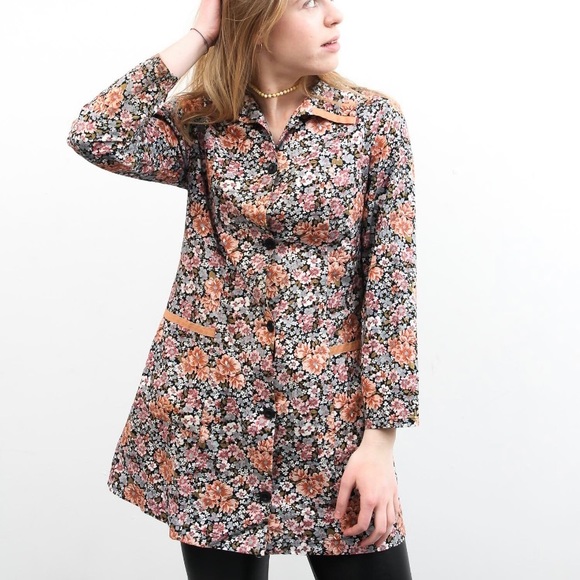 Vintage Tops - Vintage long floral top